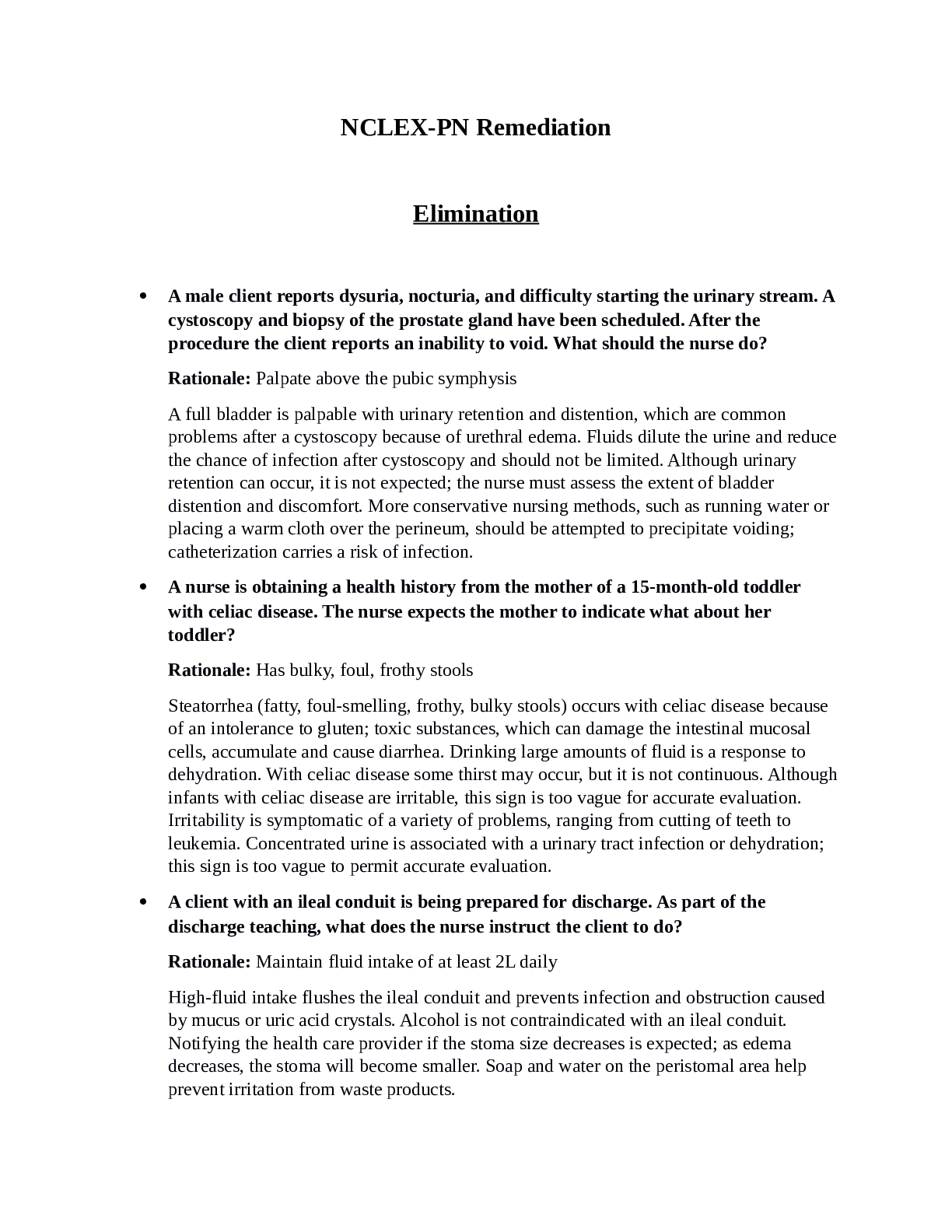 Preview image for HESI Remediation (NCLEX-PN) (A Graded) Latest Questions and Complete Solutions